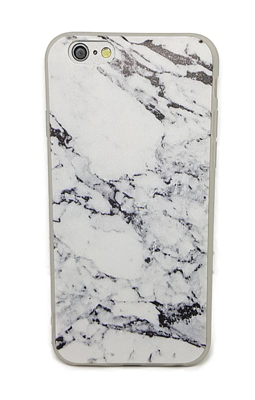 iPhone 6 / 6S Soft TPU Hoesje Marmer Design Zwart & Wit