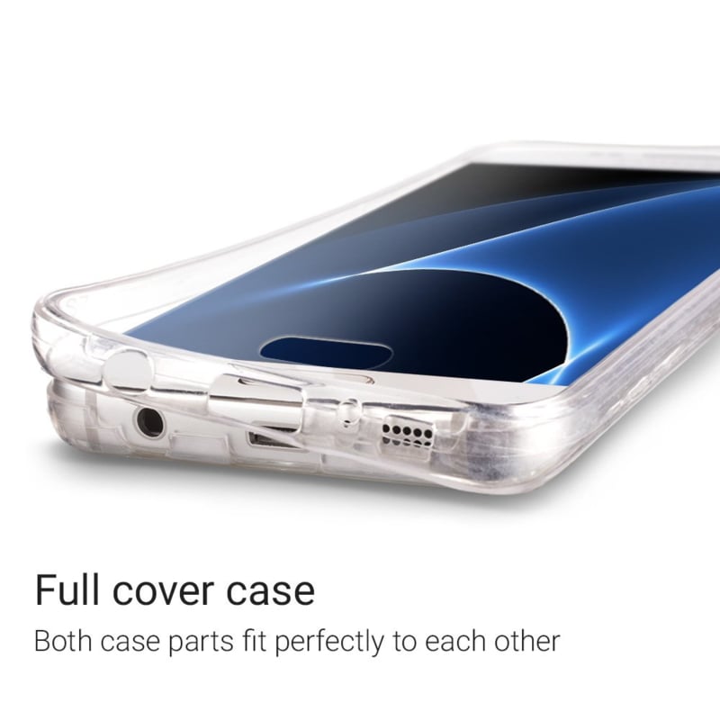 Galaxy S7 Edge 360° Ultra Clear Hybrid PC + TPU Hoesje
