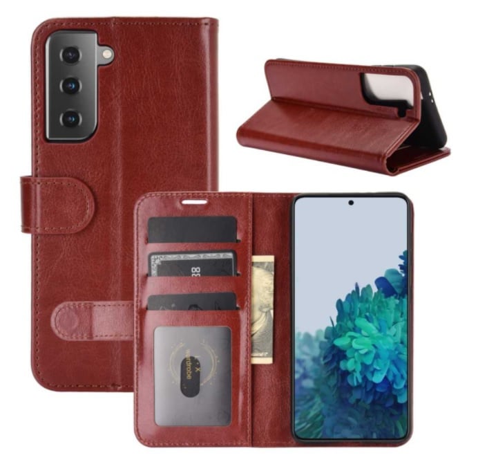 Galaxy S22 Ultra Leren Portemonnee Hoesje Met Pasfotovakje