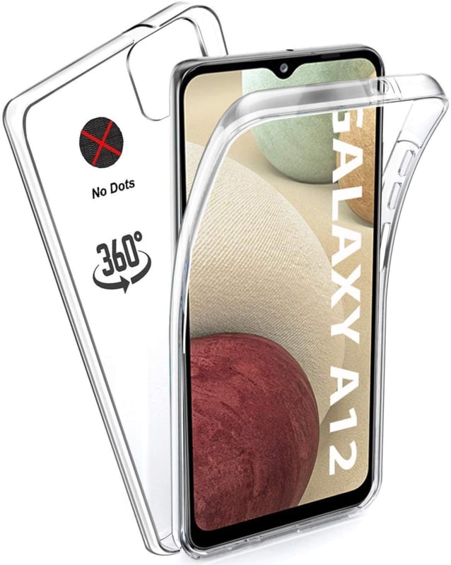 Galaxy A12 360° Ultra Clear Hybrid PC + TPU Hoesje