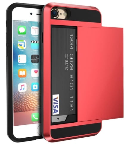iPhone 7 / 8 / SE 2020-2022 Slide Armor Hoesje Met Pashouder