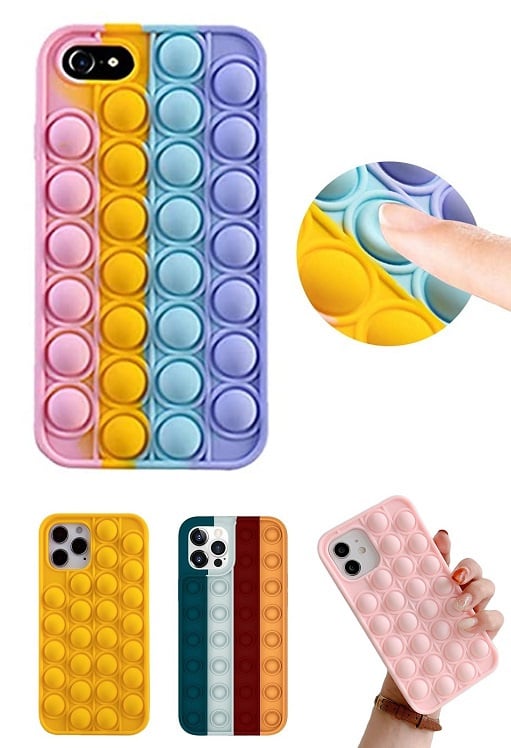 iPhone 7 / 8 / SE 2020-2022 Pop It Fidget Toy Hoesje Soft TPU