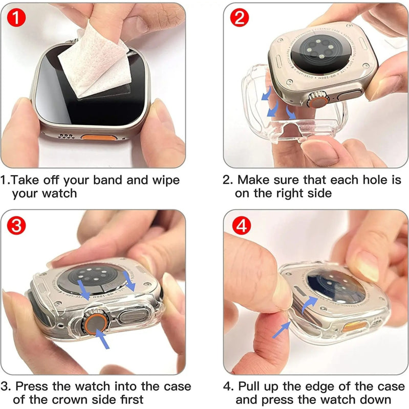 Apple Watch Ultra 49MM Transparant Soft TPU Hoesje Full Cover