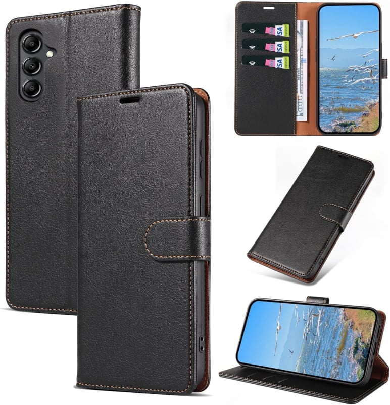 Galaxy A55 5G Luxe Leren Bookcase - Portemonnee Hoesje