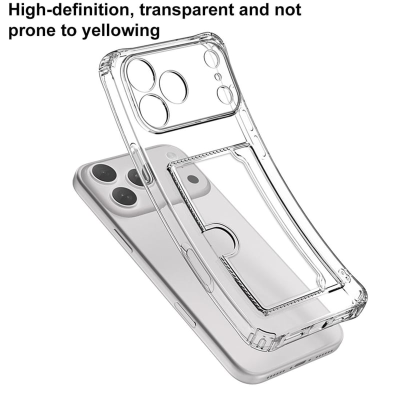 iPhone Air Transparant TPU Hoesje Met Card Slot - Pasjesvakje