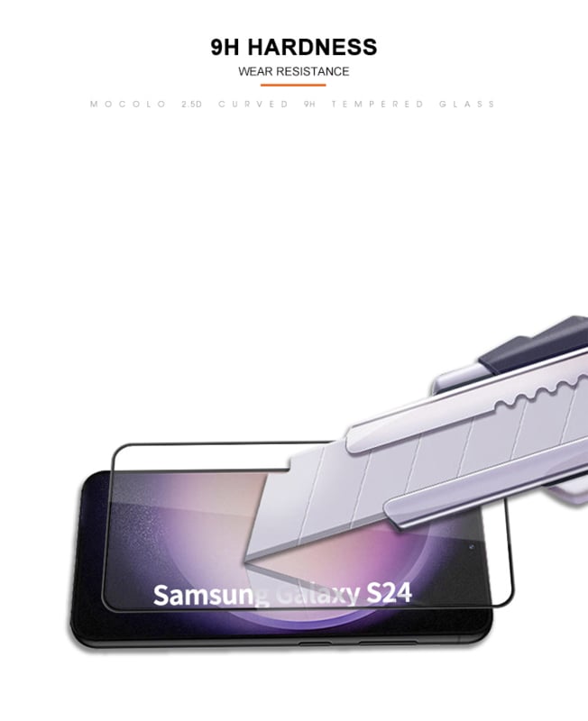 Galaxy S24 FE Premium Full Cover Tempered Glass Protector