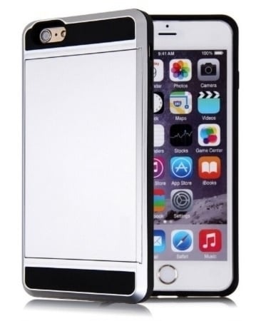 iPhone 6 / 6S Slide Armor Hoesje Met Pashouder