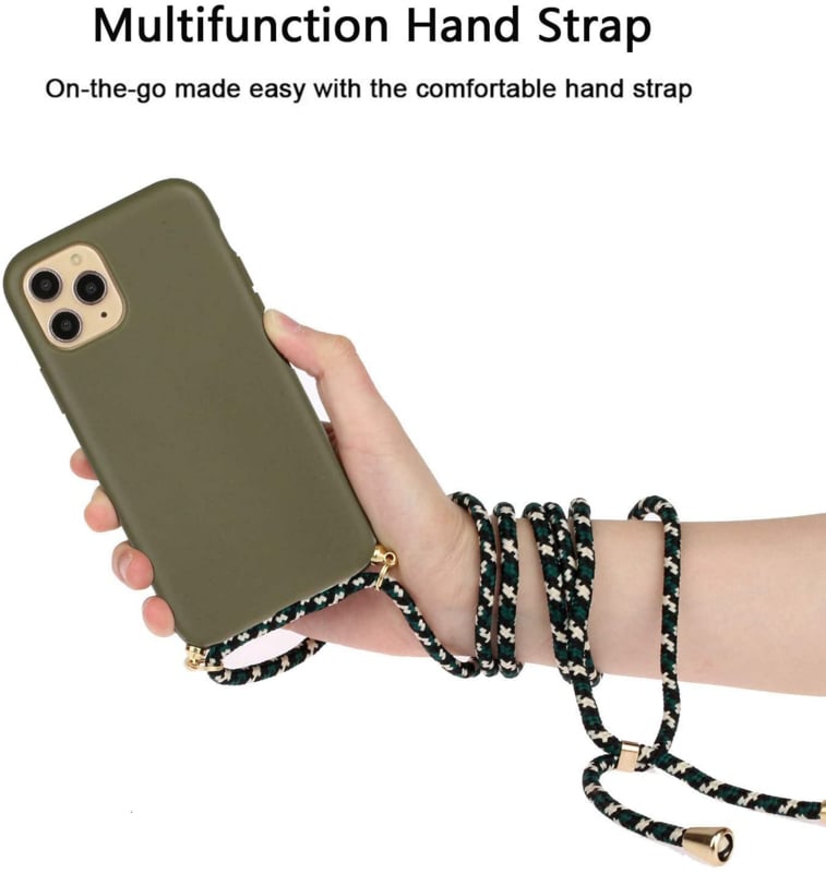 iPhone 13 Pro Crossbody TPU Hoesje met Koord Groen