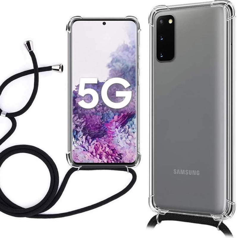 Galaxy S20 Plus Crossbody Transparant TPU Hoesje met Koord