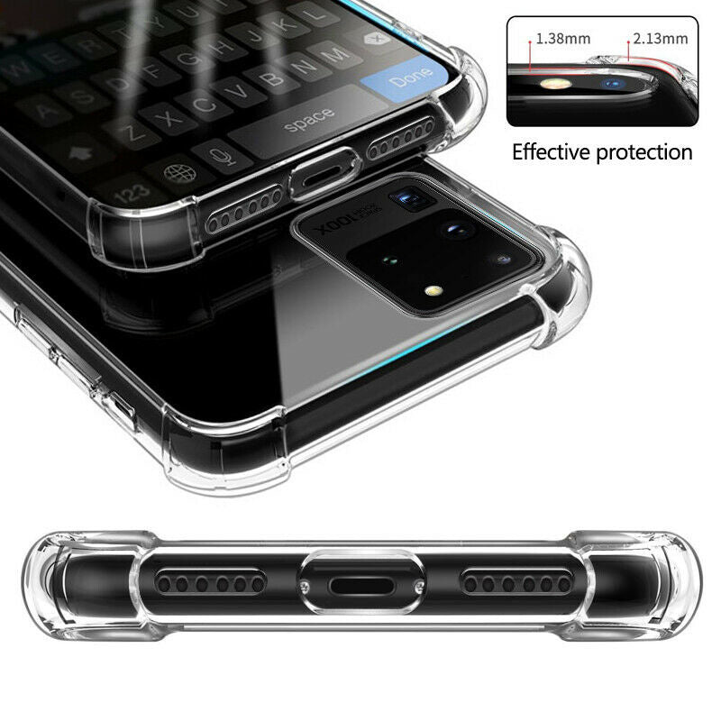 Galaxy S20 Ultra Transparant TPU Hoesje Met Pasjesvakje