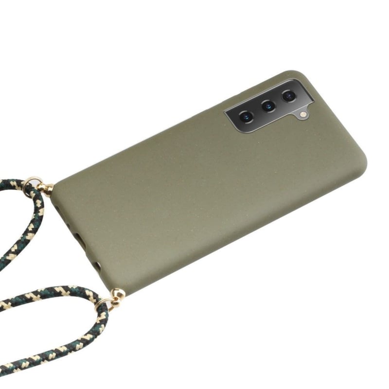 Galaxy S22 Crossbody TPU Hoesje met Koord Groen