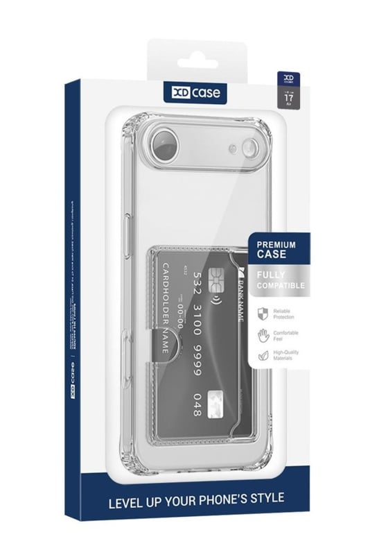 iPhone Air Transparant TPU Hoesje Met Card Slot - Pasjesvakje