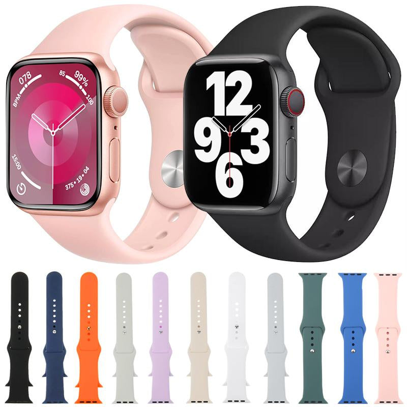 Apple Watch Siliconen Bandje Zwart 49/46/45/44mm