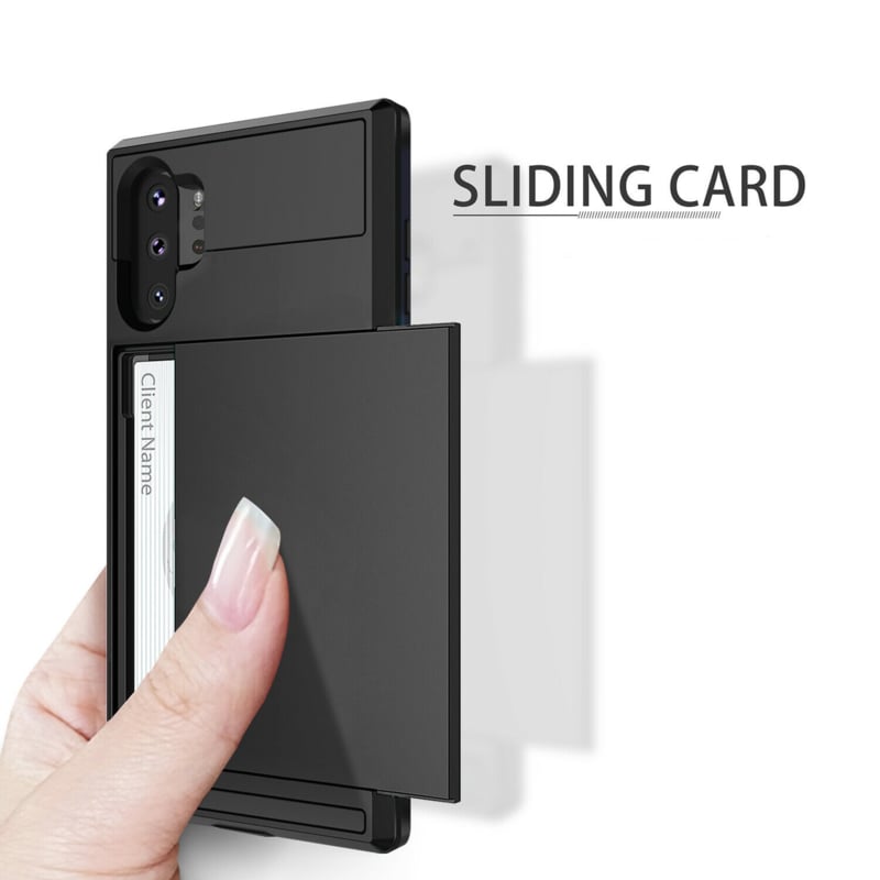 Galaxy Note 10 Slide Armor Hoesje Met Pashouder