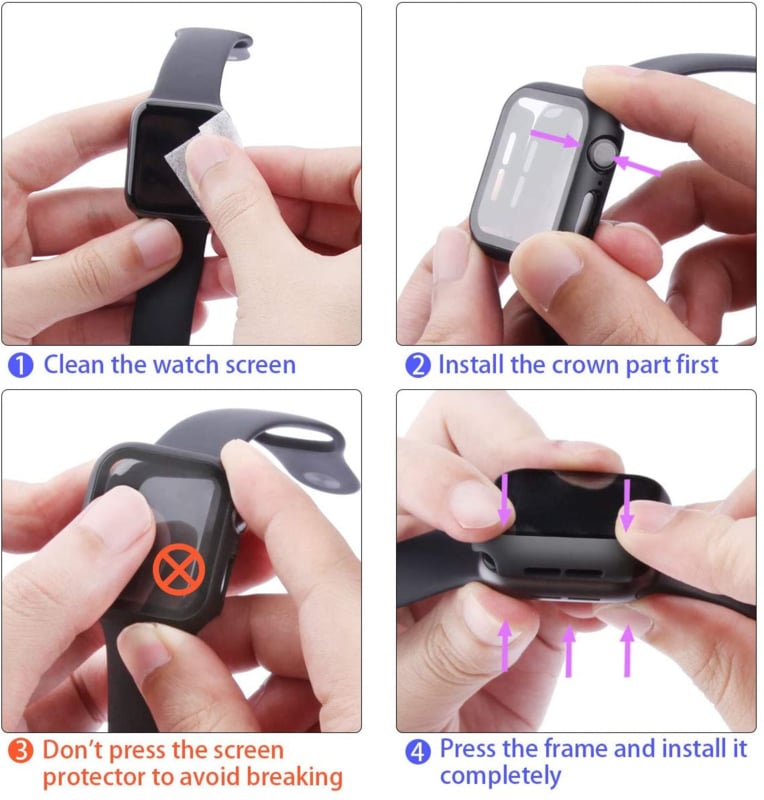 Apple Watch Series 10/11 46MM Hard PC + Tempered Glass Hoesje