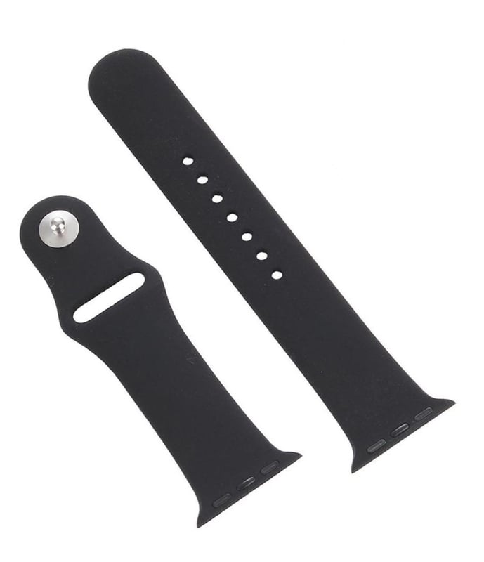 Apple Watch Siliconen Bandje Zwart 49/46/45/44mm