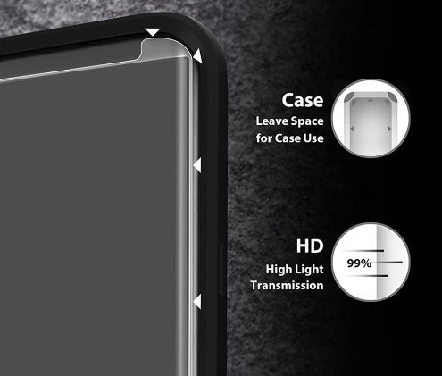 Galaxy S8 Plus Case Friendly 3D Curved Tempered Glass Screen Protector