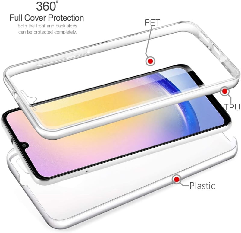 Galaxy A25 5G 360° Ultra Clear Hybrid PC + TPU Hoesje