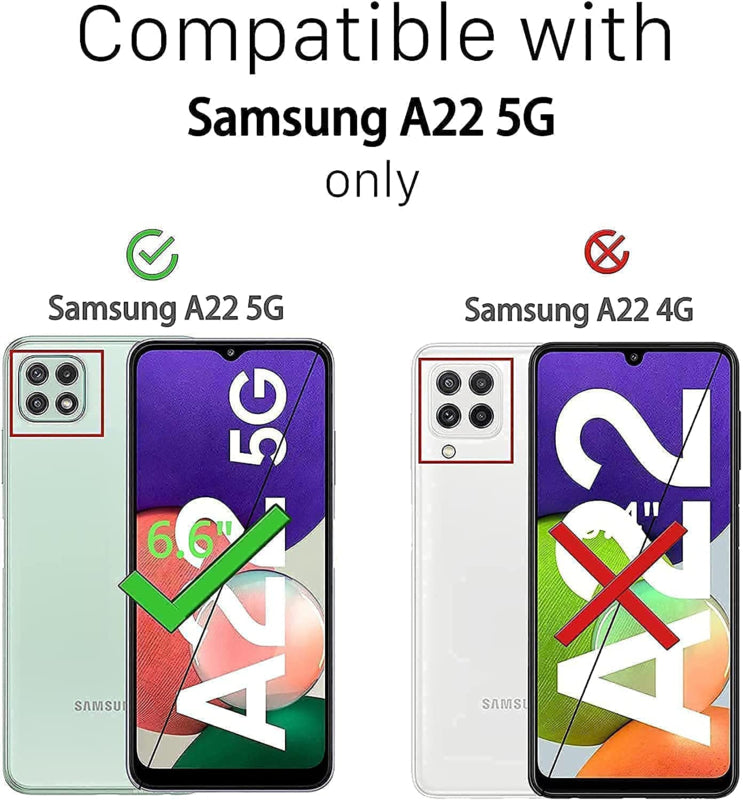 Galaxy A22 5G 360° Ultra Clear Hybrid PC + TPU Hoesje
