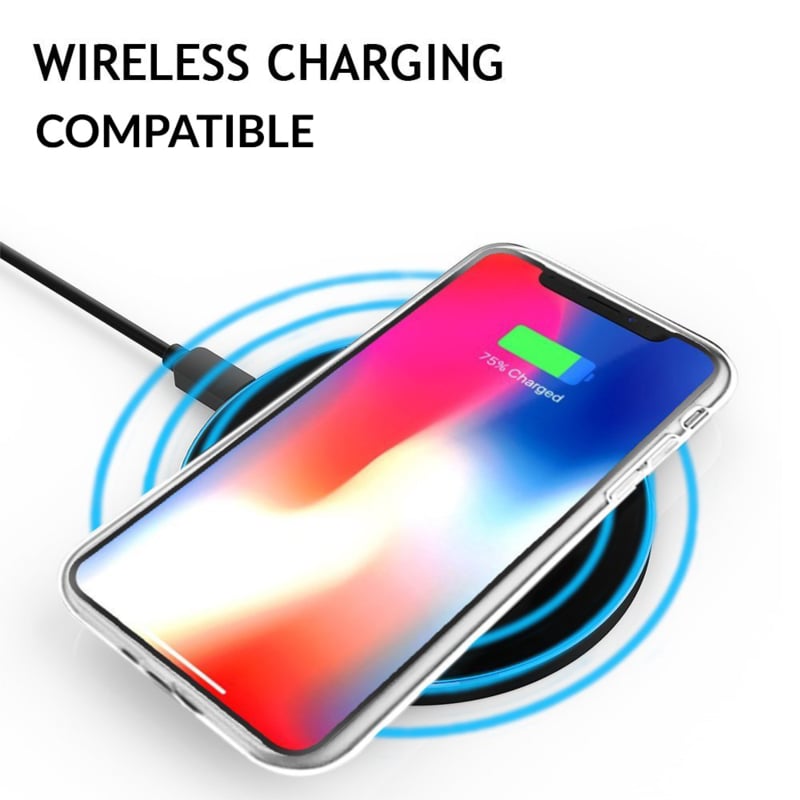 iPhone Xs Max Transparant TPU Hoesje Met Card Slot - Pasjesvakje