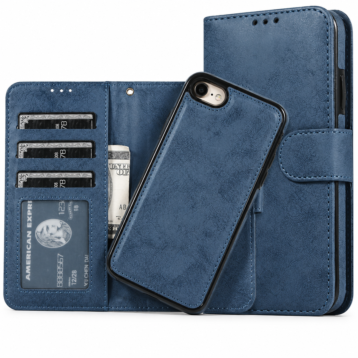 iPhone 7 / 8 / SE 2020-2022 Uitneembaar Magnetisch Bookcase Hoesje