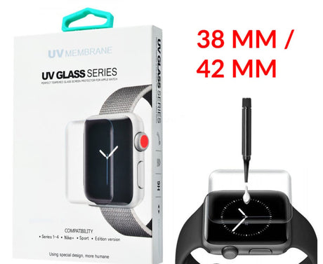 Apple Watch 1/2/3 / UV Liquid Glue 3D Tempered Glass Protector
