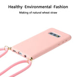Galaxy S10E Crossbody TPU Hoesje met Koord Roze