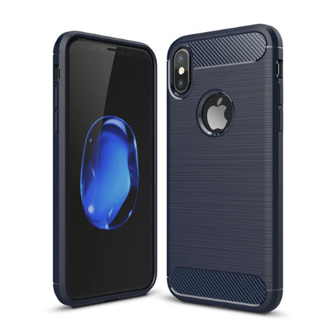 iPhone X / Xs TPU Slim Brushed Armor Case Hoesje