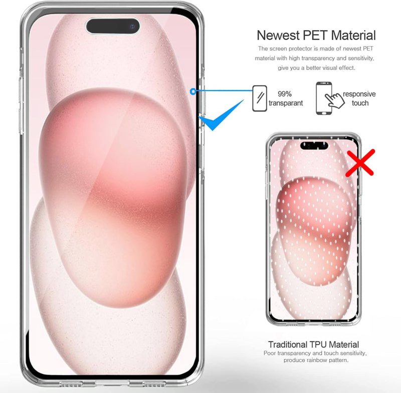 iPhone 15 360° Ultra Clear Hybrid PC + TPU Hoesje