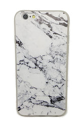 iPhone 6 / 6S Soft TPU Hoesje Marmer Design Zwart & Wit