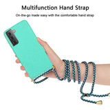 Galaxy S22 Crossbody TPU Hoesje met Koord Mint