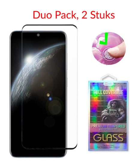 2 STUKS Galaxy S21 Ultra Case Friendly 3D Tempered Glass Screen Protector