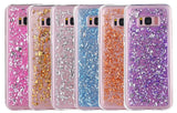 Galaxy S8 Plus TPU Bling Glitterhoesje Blad - Look