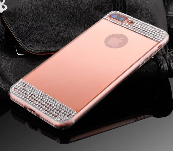 iPhone 7 Plus / 8 Plus Bling Spiegel Hoesje Met Strass-Steentjes