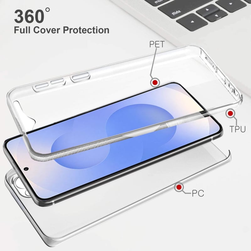 Galaxy S25 Edge 360° Ultra Clear Hybrid PC + TPU Hoesje