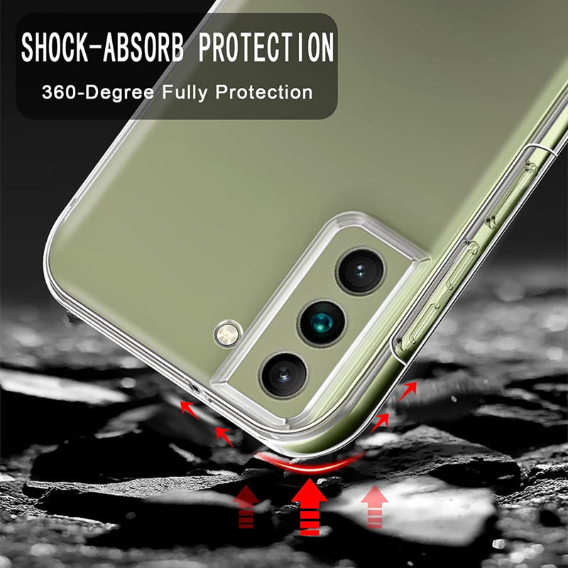 Galaxy S21 FE 360° Ultra Clear Hybrid PC + TPU Hoesje