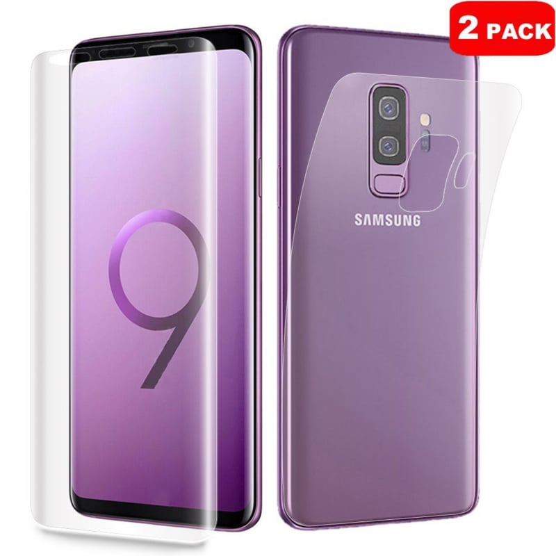 SET 2 STUKS Galaxy S9 Plus Premium 3D Folie Screen + Back Protector