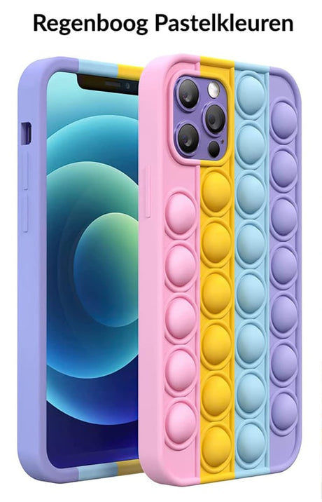 iPhone 12 / 12 Pro Pop It Fidget Toy Hoesje Soft TPU