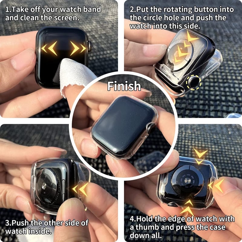 Apple Watch Series 10/11 46MM Transparant Soft TPU Hoesje Full Cover