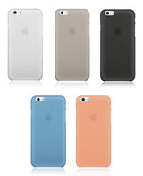 iPhone 6 / 6S Soft Plastic Matte Kleuren Hoesje Transparant/Wit
