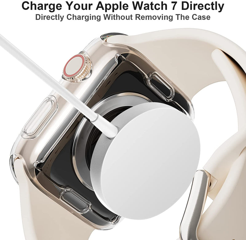Apple Watch 7/8/9 41MM/45MM Transparant Soft TPU Hoesje Full Cover