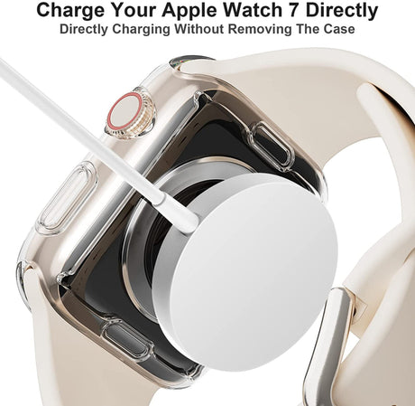 Apple Watch 7/8/9 41MM/45MM Transparant Soft TPU Hoesje Full Cover