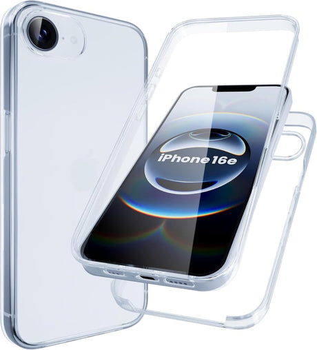 iPhone 16e 360° Ultra Clear Hybrid PC + TPU Hoesje