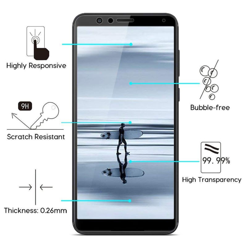 Galaxy A6 Plus (2018) Full Cover Full Glue Tempered Glass Protector