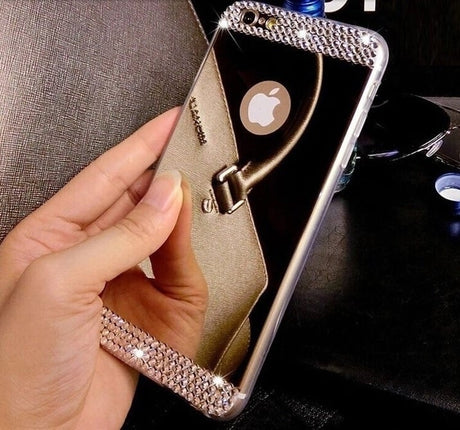 iPhone 6 / 6S Bling Spiegel Hoesje Met Strass-Steentjes