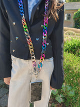 Universeel Regenboog Telefoonkoord / -Ketting Acryl