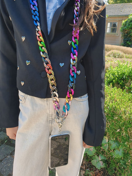 Universeel Regenboog Telefoonkoord / -Ketting Acryl