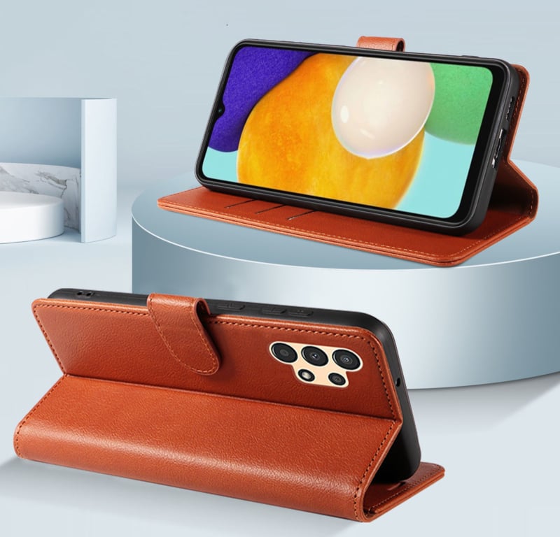 Galaxy A35 5G Luxe Leren Bookcase - Portemonnee Hoesje