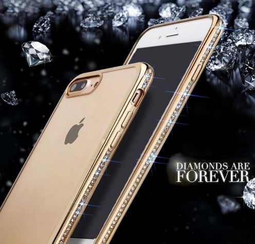 iPhone 7 Plus / 8 Plus Bling Hoesje Met Bergkristallen Strass-Steentjes