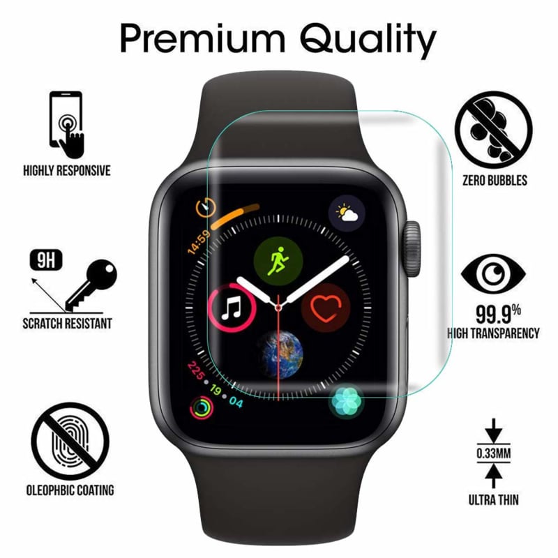 Apple Watch 7/8/9 41MM/45MM UV Liquid Glue 3D Tempered Glass Protector